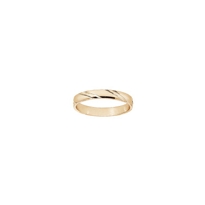 Alliance diamantée en vermeil