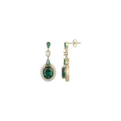 Boucles d'oreilles Griffe Rouge en plaqué or