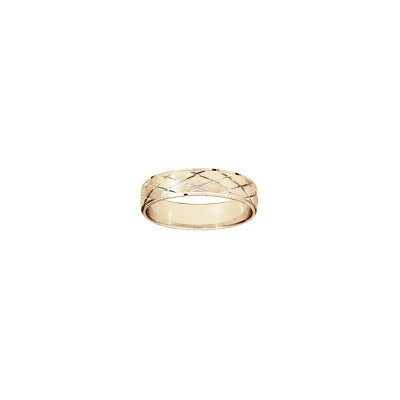Alliance brossée en vermeil, taille 60