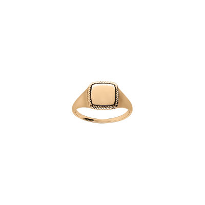 Chevalière carré en vermeil, taille 52