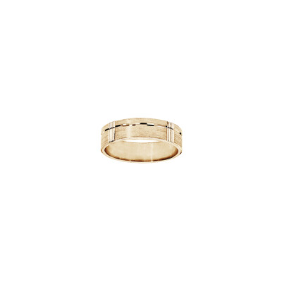 Alliance diamantée brossée en vermeil, taille 66