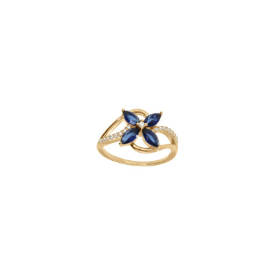 Bague en vermeil et oxydes de zirconium, taille 54