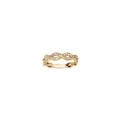 Bague en vermeil et oxydes de zirconium, taille 56