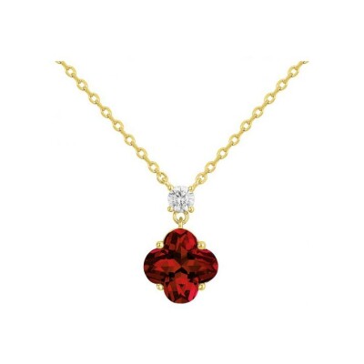 Collier Griffe Rouge en plaqué or et oxyde de zirconium