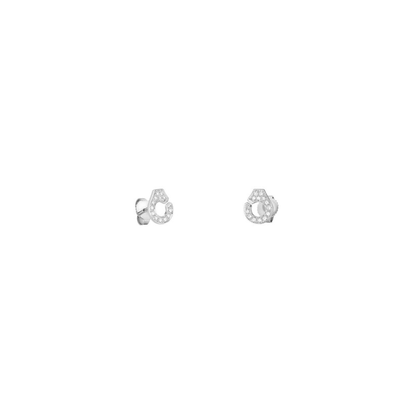 Dinh van R7.5 handcuff earrings, white gold and diamonds