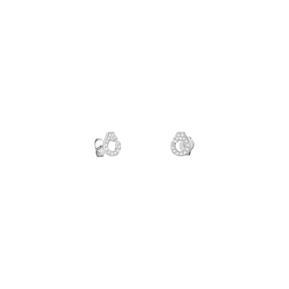 Boucles d'oreilles Menottes dinh van R7.5 en or blanc et diamants