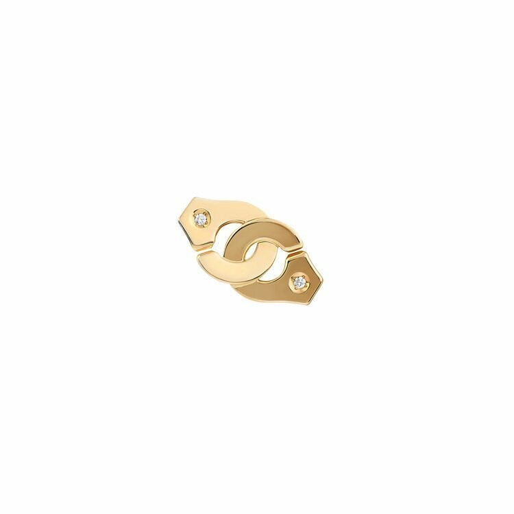 Menottes dinh van R8 single earring, yellow gold, diamonds