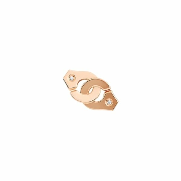 Mono boucle d'oreille Menottes dinh van R8 en or rose et diamants