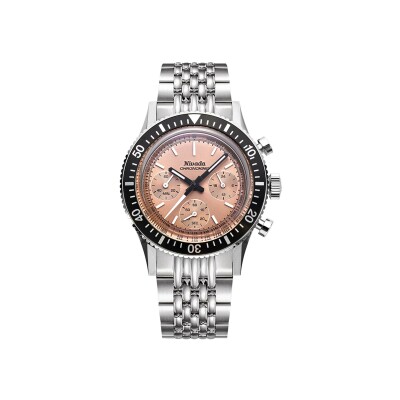 Montre Nivada Grenchen Chronoking Mecaquartz Salmon 87043Q04