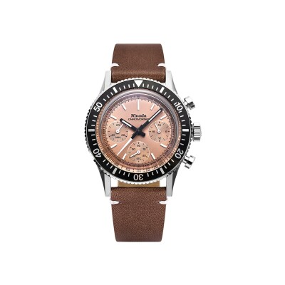 Montre Nivada Grenchen Chronoking Mecaquartz Salmon 87043Q14