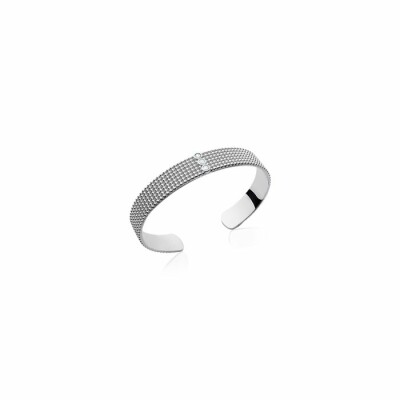 Bracelet Jonc en argent et oxydes de zirconium