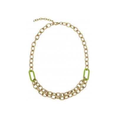 Collier Phebus en acier et acétate Vert
