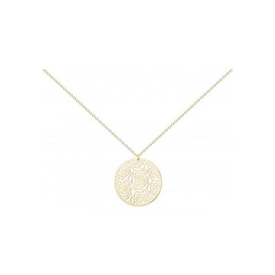 Collier en acier pvd doré - 70+10cm