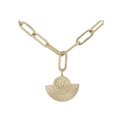 Collier en acier pvd doré - 42+3cm