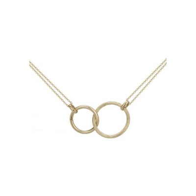Collier en acier pvd doré - 42+3cm