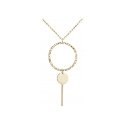 Collier en acier pvd doré - 42+3cm