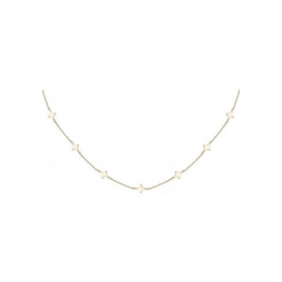 Collier en acier pvd doré - 50+5cm