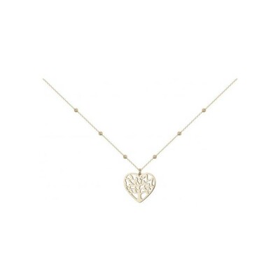 Collier en acier pvd doré - 70+10cm
