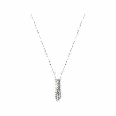 Collier en argent rhodié et oxydes de zirconium, 45cm