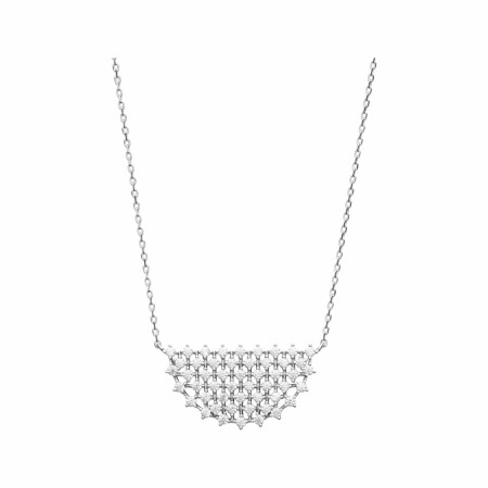 Collier en argent rhodié et oxydes de zirconium, 45cm