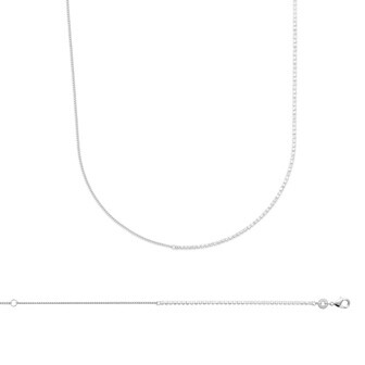 Collier en argent rhodié et oxyde de zirconium, 40cm