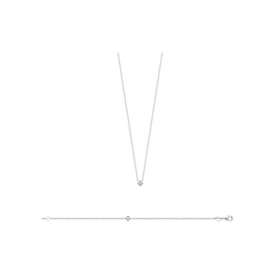 Bracelet en argent et oxydes de zirconium