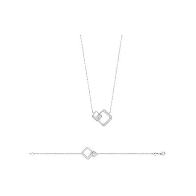 Collier en argent et oxydes de zirconium