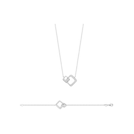 Collier en argent et oxydes de zirconium