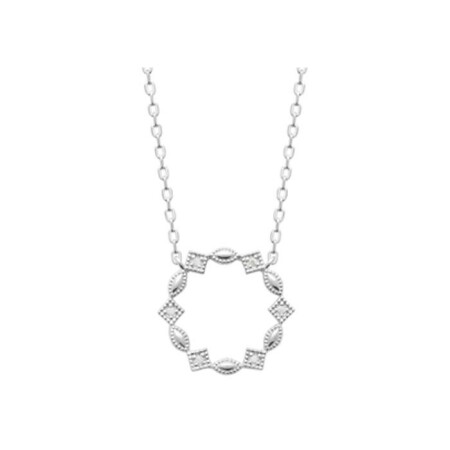 Collier en argent rhodié et oxyde de zirconium