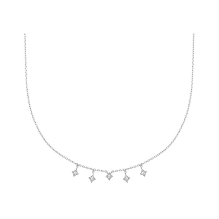 Collier en argent rhodié et oxyde de zirconium