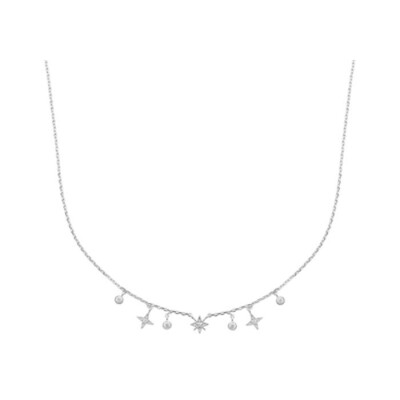 Collier en argent rhodié et oxyde de zirconium