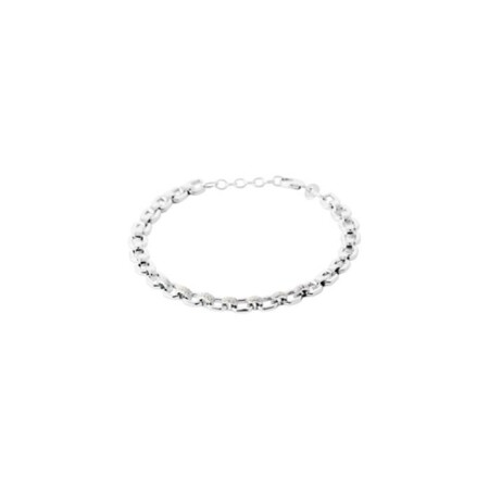 Bracelet en argent rhodié et oxyde de zirconium