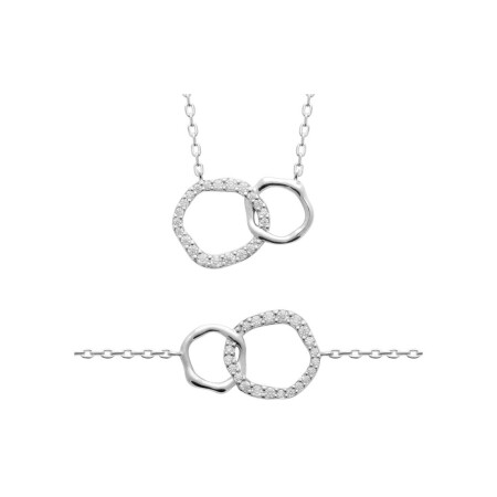 Collier en argent et oxyde de zirconium, 45 cm