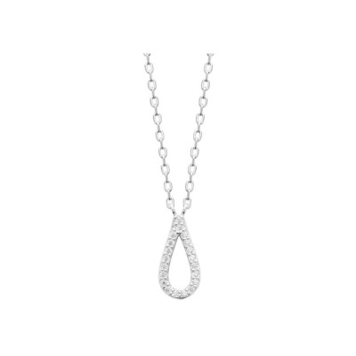 Collier en argent et oxydes de zirconium