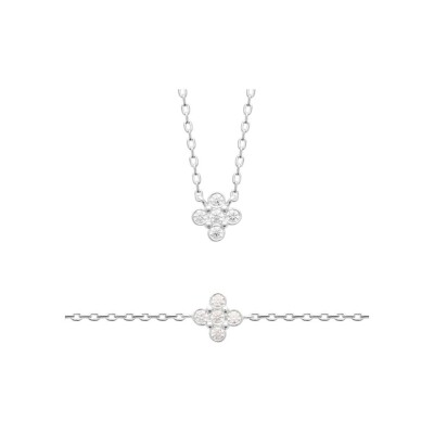 Collier en argent et oxydes de zirconium