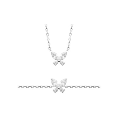 Collier en argent et oxydes de zirconium