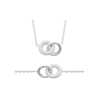 Collier en argent et oxydes de zirconium