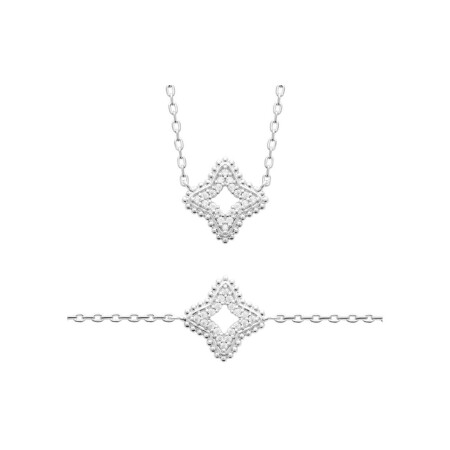 Collier en argent et oxydes de zirconium