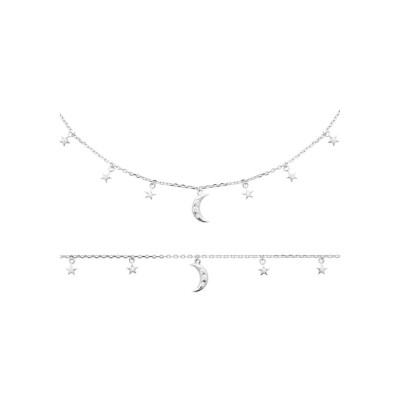 Collier en argent et oxyde de zirconium, 45 cm