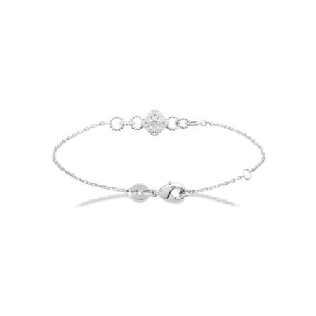 Bracelet en argent rhodié et oxyde de zirconium