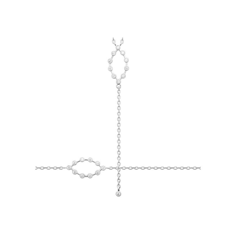 Collier en argent et oxyde de zirconium, 45 cm