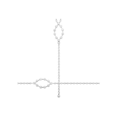 Collier en argent et oxyde de zirconium, 45 cm