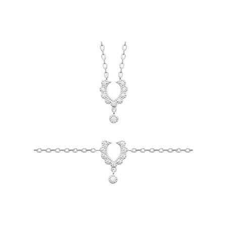 Collier en argent et oxyde de zirconium, 45 cm