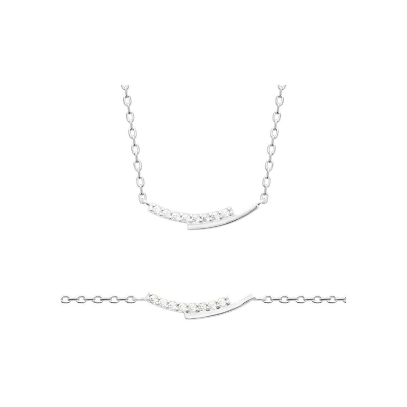 Collier en argent et oxyde de zirconium, 45 cm