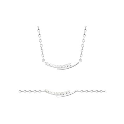 Collier en argent et oxyde de zirconium, 45 cm