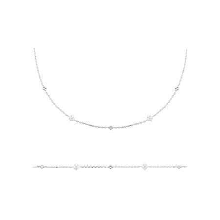 Collier en argent et oxyde de zirconium, 45 cm