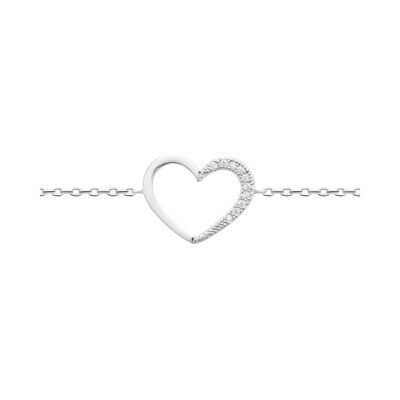 Bracelet en argent et oxydes de zirconium