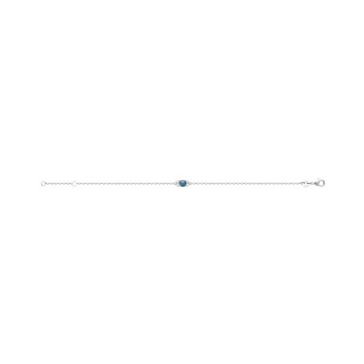 Bracelet en argent rhodié