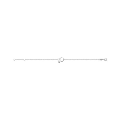 Bracelet en argent rhodié