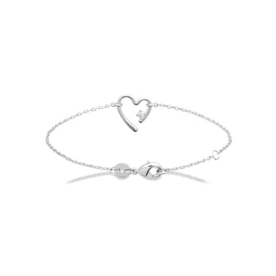 Bracelet en argent rhodié
